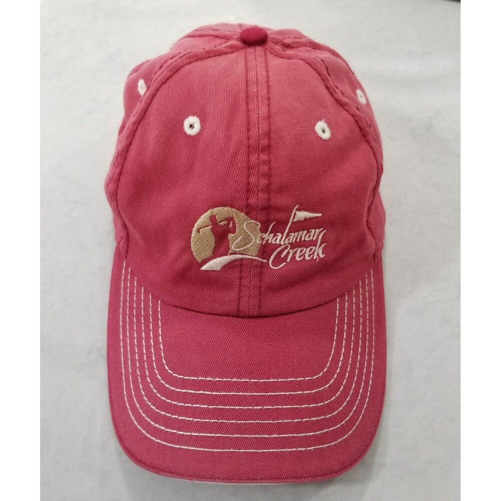 Shalimar Creek golf Hat hook & loop strapback Page & Tuttle red